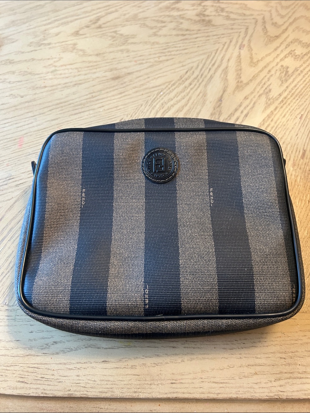 Vintage FENDI Striped Cosmetic/Clutch